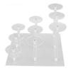 Display Riser Shelf Clear Acrylic Cake Stand Multifunctional for Cupcakes Jewelry Cosmetics Christma