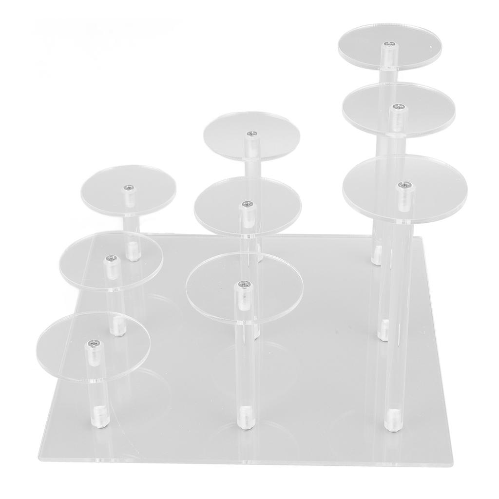 Display Riser Shelf Clear Acrylic Cake Stand Multifunctional for Cupcakes Jewelry Cosmetics Christma