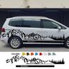 Боковые наклейки на двери автомобиля для Volkswagen VW Sharan 7N 2010-2025 Аксессуары Фургон Горная графика Горное дерево Тюнинг Наклейка