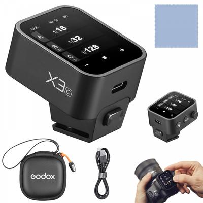 [Авторизованный агент GODOX] Передатчик GODOX X3-C 2.4G Триггер вспышки Canon, совместимый с большим сенсорным экраном OLED, автоматическая вспышка TTL (X3-с)