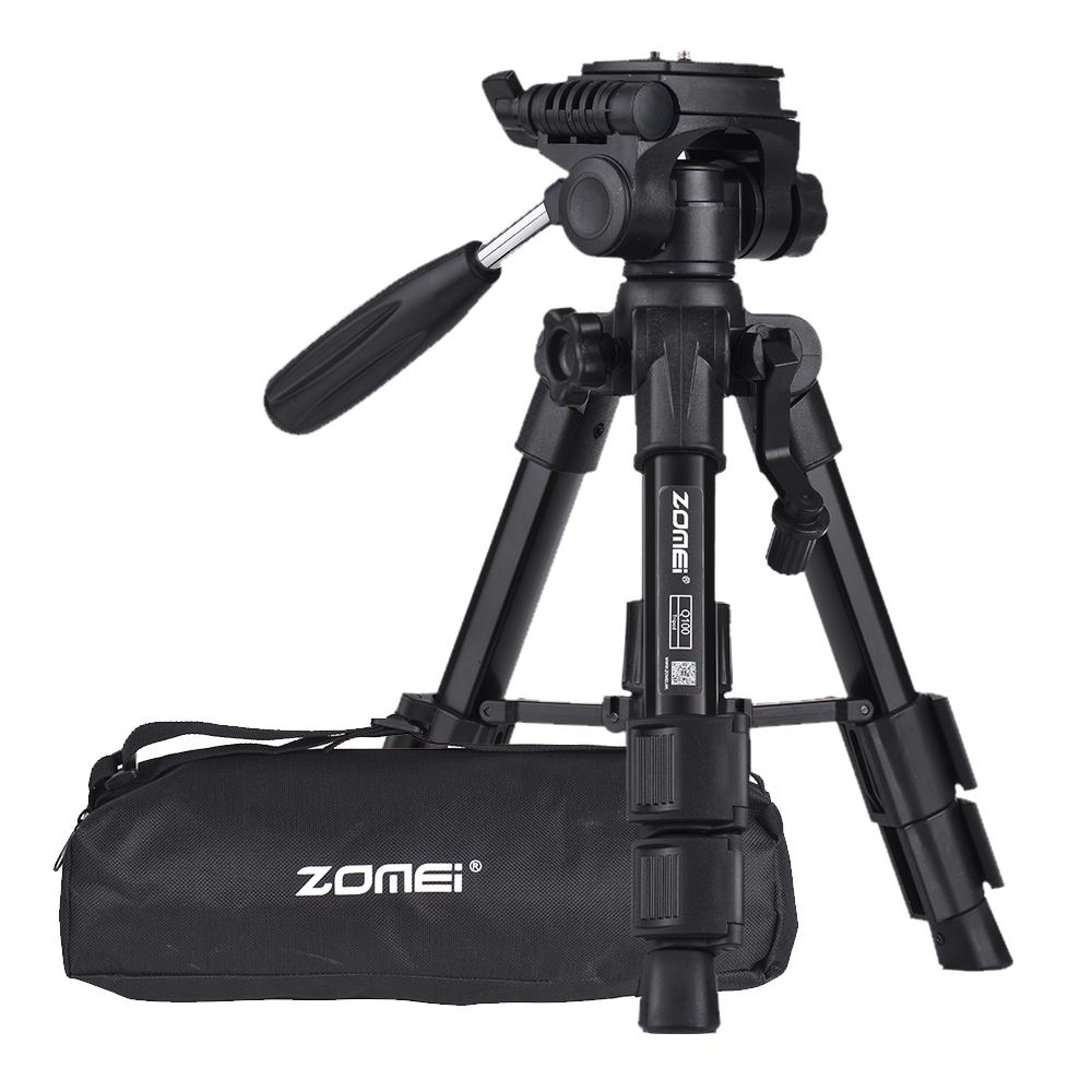 ZOMEI Q100 52 см/20 дюймов легкий портативный алюминиевый дорожный мини-настольный штатив для камеры с быстрым