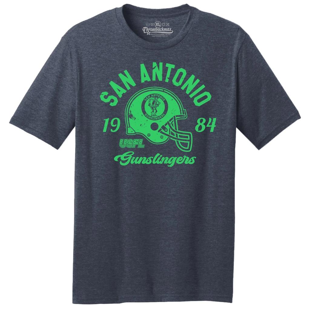 San Antonio Gunslingers 1984 USFL Football TRI-BLEND Tee Shirt