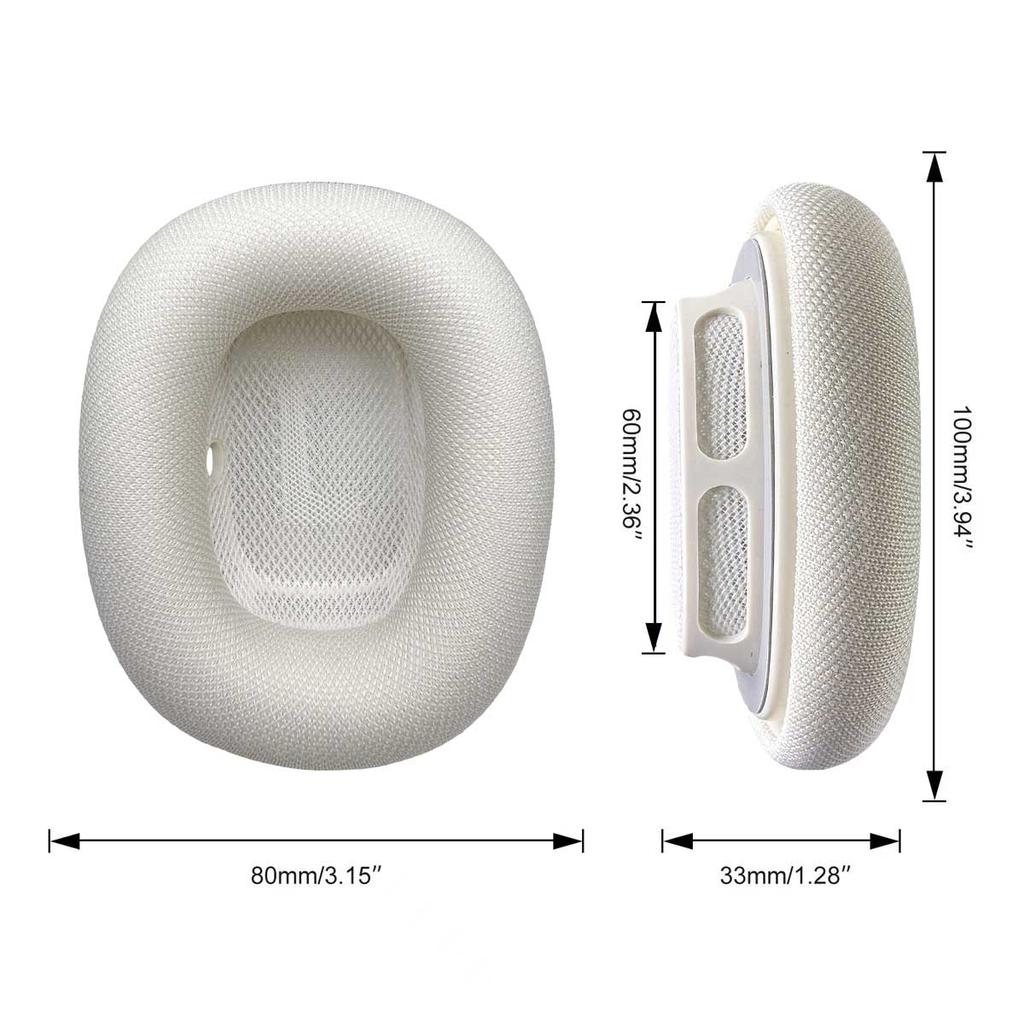 NullMini Для Apple Airpods Max 2 II Сменные сетчатые амбушюры Наушники Подушечка для уха Рукав из пены с памятью Накладка на ухо для наушников