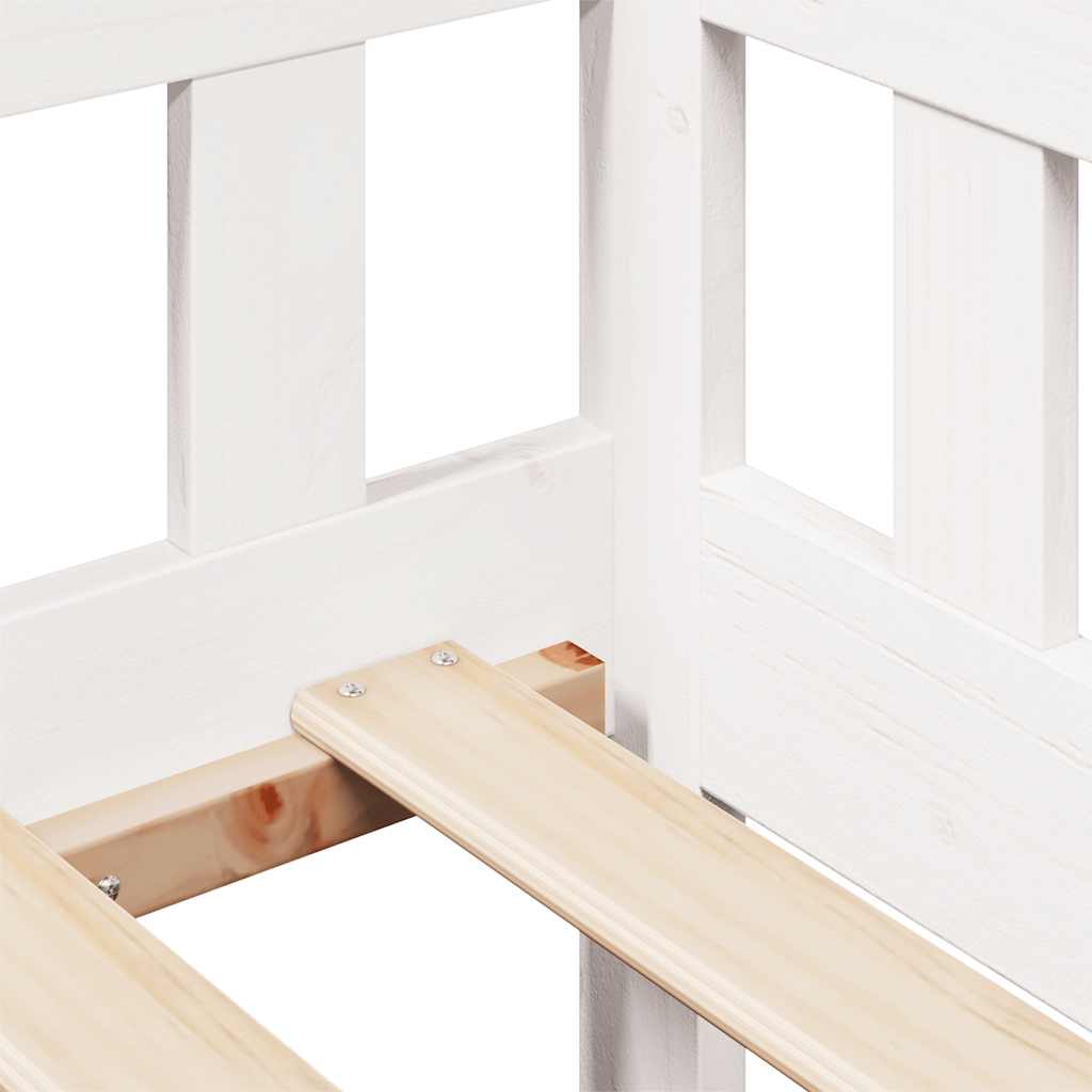 Daybed with Drawers White 80x200 cm Pine Wood