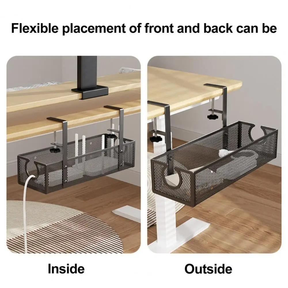 Adjustable Thickness Desk Cable Organizer Under Desk Cord Organizer Kitchen Storage