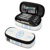 Pen Case Large Capacity Smooth Zipper Durable 300D Polyester with Main Compartment Mesh Pocket and Pen Slots for Everyday Study