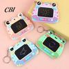 Reusable Writing Pad Mini Drawing Board Keychain for Kids, Cartoon Frog with Key Ring, Hanging Doodle Sketch School Bag LCD Tablet Pendant