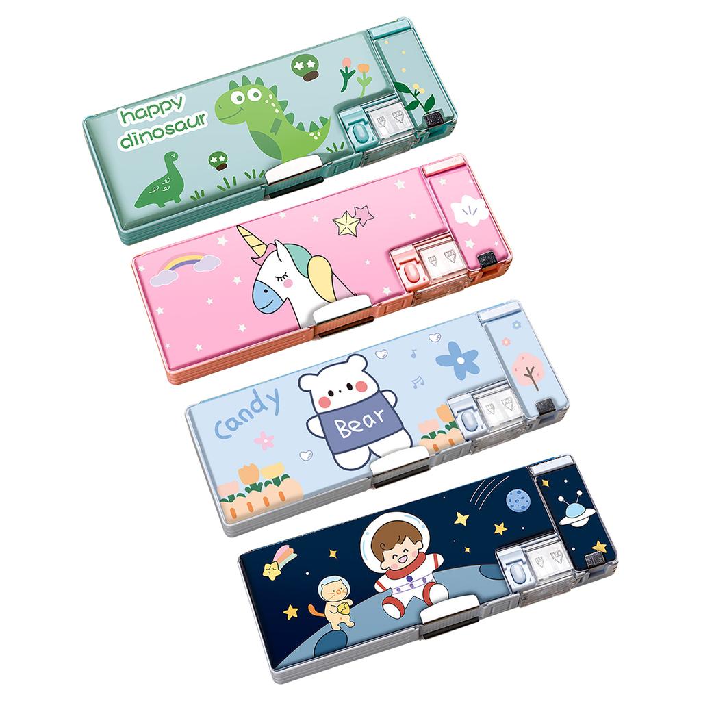 Сумка для карандашей в милом мультяшном стиле с двухсторонней встроенной точилкой, портативная, большой емкости, большой карандаш Ca