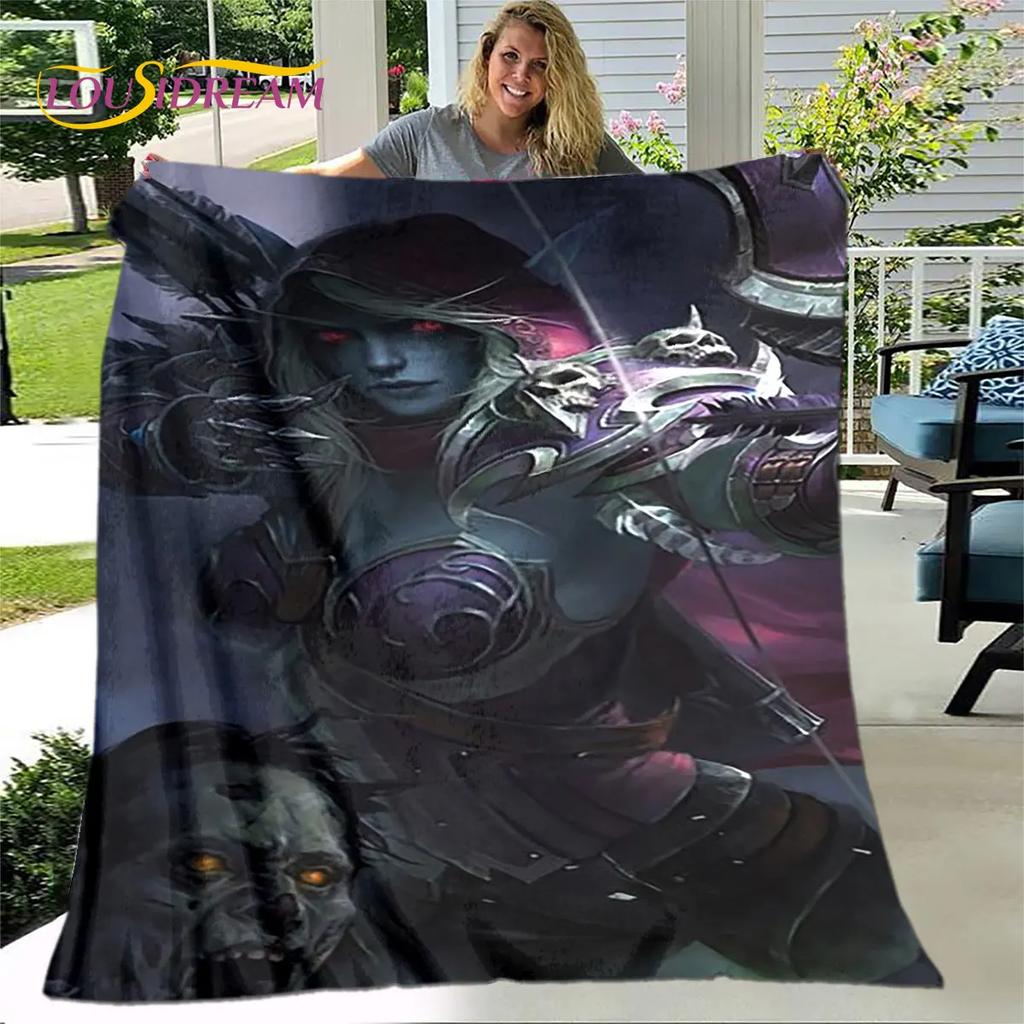 WOW, World of Warcraft Game Gamer, мягкое плюшевое одеяло, фланелевое одеяло, одеяло для гостиной, спальни, кровати, дивана, чехол для пикника