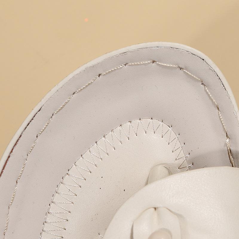 2024 повседневные большие сандалии с клипсовым носком, женские пляжные сандалии на танкетке с плоской подошвой, женские