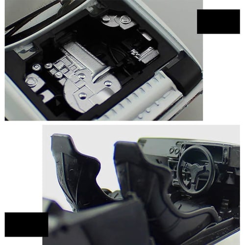 Модель автомобиля из сплава Initial D Такуми Фудзивара AE86 Trueno Спецификация Project D Масштаб 1/32 (белый)