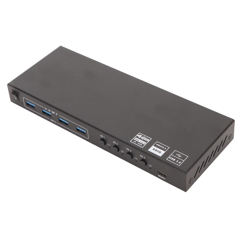 USB KVM Switch 8 Ports 4 USB3.0 18Gbps 4K 60Hz 2K 120Hz HDCP 2.2 HD KVM Switcher for Keyboard Mouse