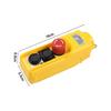 1PC Electric Hoist Switch 220V Screw Terminal Electric Hoist Switch IP54 Lifting Button Box Exigent Stop Button Switches Parts