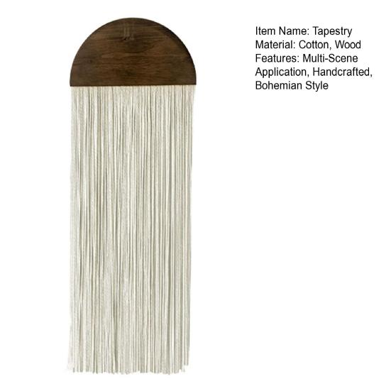 Бохо Гобелен с кисточками Настенный гобелен Стринговый гобелен Ручной работы Хлопковая веревка Гобелен с кисточками для украшения гостиной и спальни
