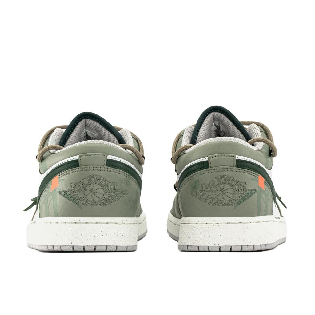 Jordan Air Jordan 1 Устойчивые к истиранию Дышащие Устойчивые к истиранию Дышащие Низкие Винтажные Баскетбольные Кроссовки Мужские FQ7687-300(КомандаА-)