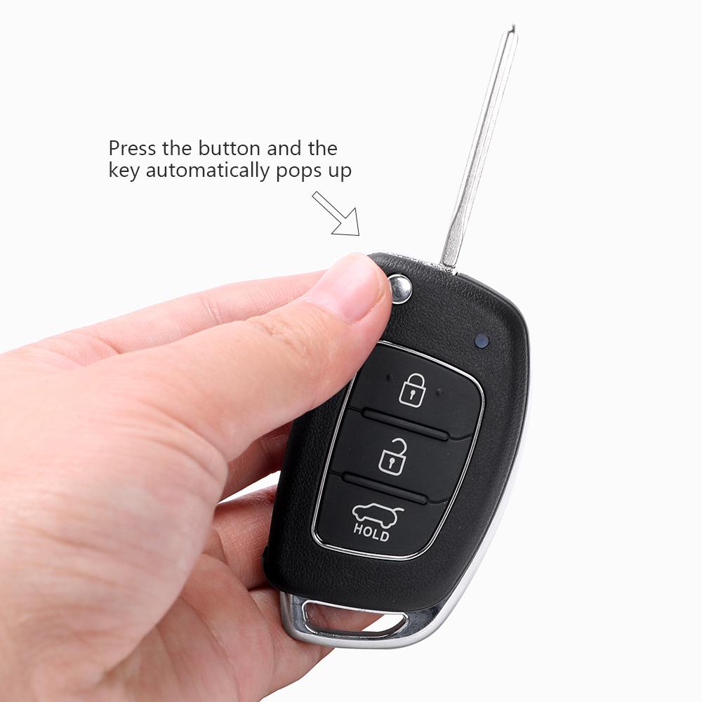 Remote For Mistra Hyundai Solaris Ix35 Ix45 Verna Santa Car Key Car Accessories Cover Case 3 Buttons Key Case Fob Shell Replacement