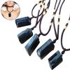 Natural Black Tourmaline Stone Necklace  Pendant Original Stone Accessory