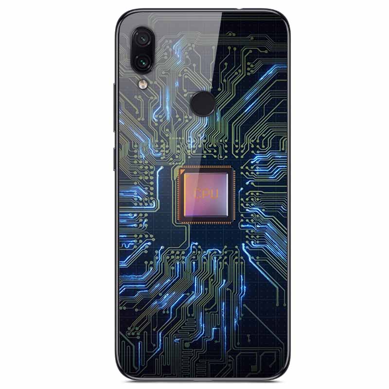 For Redmi Note 7 Cases Note7 Pro Tempered Glass Hard Back Cover For Xiaomi Redmi 7 Pro Phone Case Protective Funda Bumper Note 7