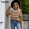 Winter Women's Sweater Vintage Stripe Patchwork Clashing Color Sweater Halloween Turtleneck Knit Sweater