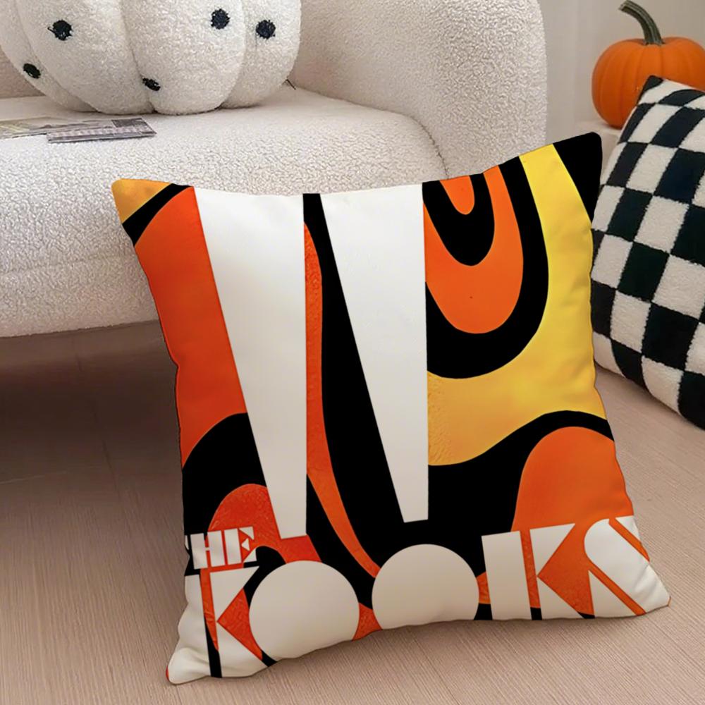 band indie The KKooks Cushion Cover Throw Pillow Cover Hidden Button Durable Polyester Chair Cushion