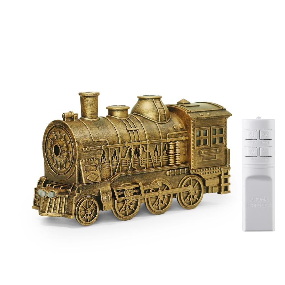 Cool Mist Train Shape Diffuser LED Light Air Humidifier Creative Essential Oil Diffuser  Relaxation
