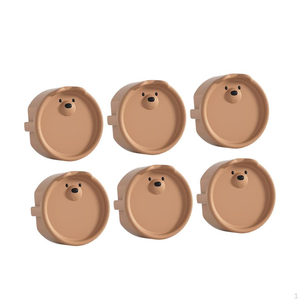 6x защитных крышек для розеток, прочные, легко устанавливаемые, с защитой от детей, черные