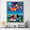 Disney Diamond Painting Mickey and Minnie Fireworks Show Illustration Mosaic Embroidery Diamond Painting Cross stitch Home Decoration 5D DIY