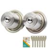 MIWA (Miwa Lock) LIX+LIX Cylinder Lock PR Entry Door Key Replacement Dimple Key Silver (ST Color) MCY-467 Double Lock, Two Identical Keys, Replacement