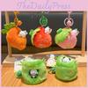 Creative Carrot Strawberry Bamboo Cat Plush Doll Pendant Keychain For Kids And Collectors