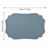 4 Piece Elegant Retro Irregular Tableware Pad PU Leather Waterproof Table Mat Scratch Resistant Non-slip Place Mat Wedding