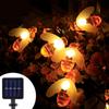Cute Bee Outdoor Light 100LED Solar String Light Wedding Home Garden Patio Party Christmas Tree Honeybee Starry Fairy Decor Lamp