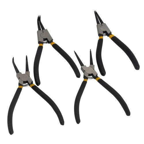 HFS (R) 4-Piece Snap Ring Pliers Set, Tools for Work and Repair, Total Length 180mm