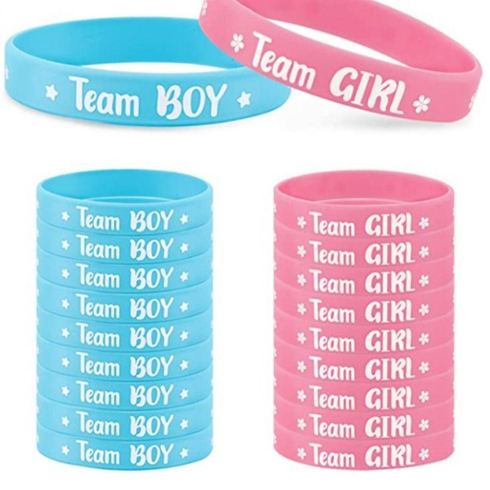 20 шт. Силиконовый браслет Team Bride Прочный браслет Team Boy Girl Украшение для детского праздника