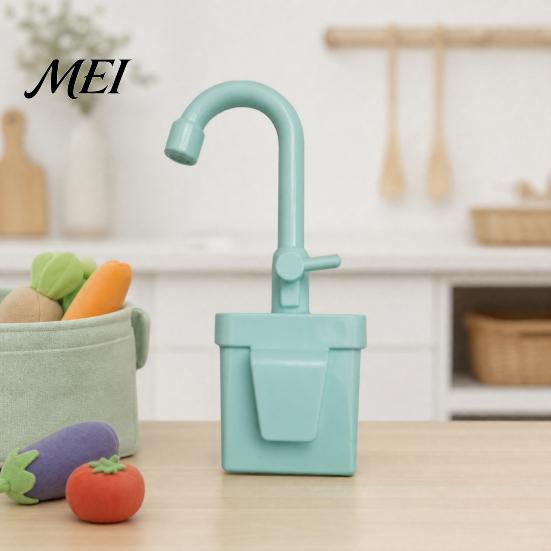 Child Safe Kitchen Faucet Toy Pretend Play Sink Replacement, Electric Water Circulation for Kids Kitchen, Dishwasher Role Battery Operated