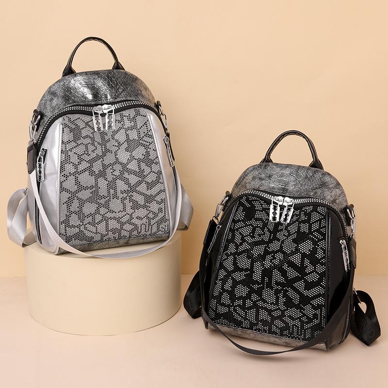Women's Backpack Rhinestone Leopard Print Outdoor Backpack