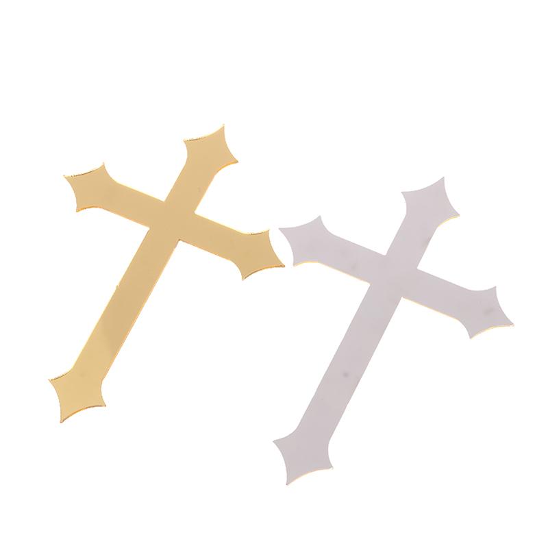 5 шт. акриловый золотой топпер с крестом, минималистичные вставки для торта первого причастия