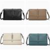 3 Layers Genuine Leather Square Shoulder Crossbody Bags For Women  Trend Designer Large Capacity Ladies Handbags