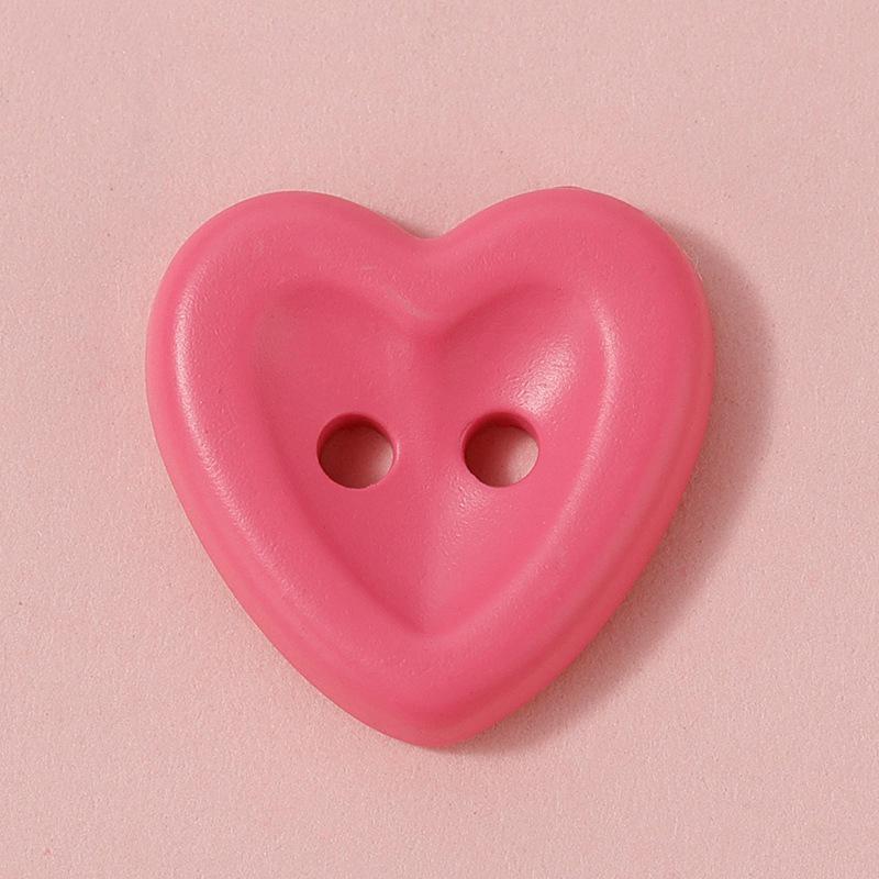 20Pcs Cute Button 12Mm Macaron Colored Heart Plastic Buttons For Children'S Shirts Sweaters Decor Buttons Diy Sewing Accessories