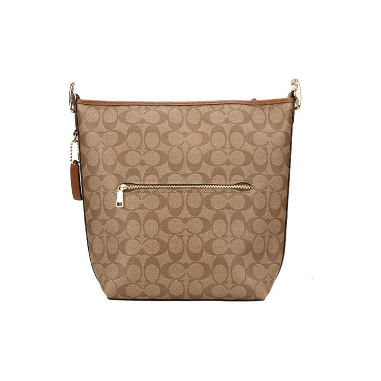 Coach 23 New Fashion Zipper Closure Leather Shoulder Bag Women Shoulder Bag Khaki Multicolor C2819-IMS5U