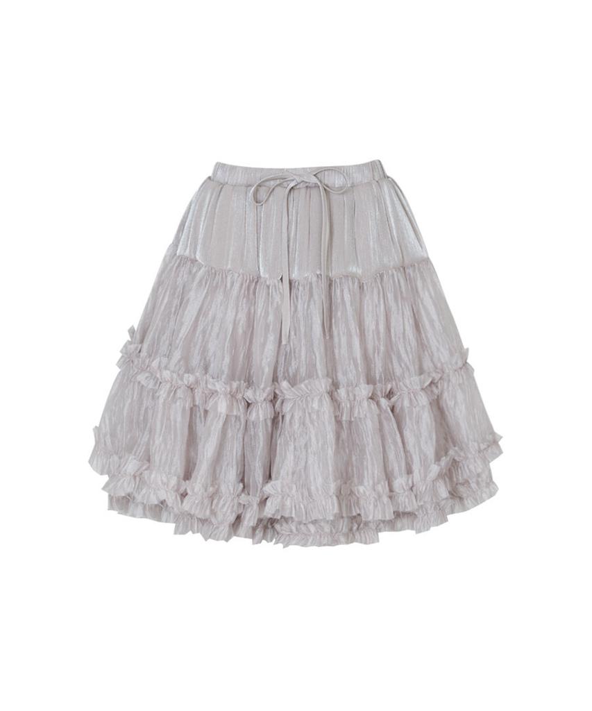 Lulu Seoul Tutu Midi Skirt (Light Gray)