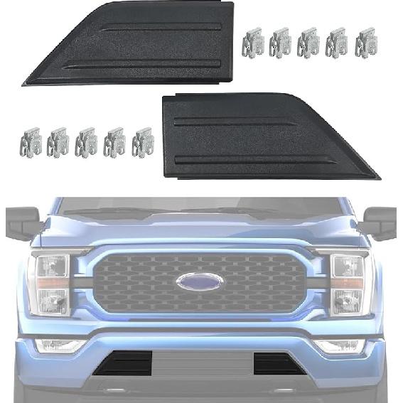 Compatible For Bumper Guard Pad Cap Erts End Cover    Ford F150 F-150 ML3Z-17E810-AA ML3Z-17E811-AA Left Driver & Right Passenger Side