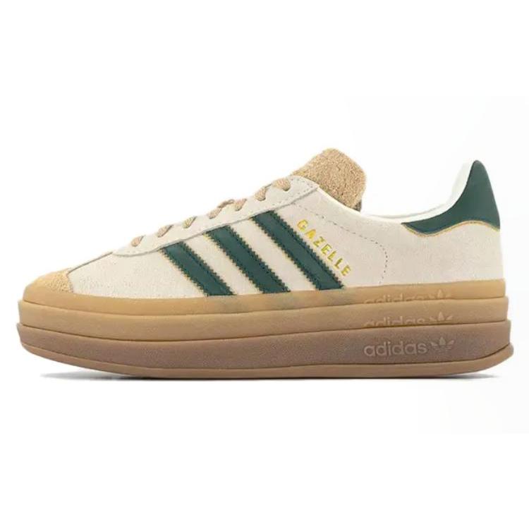 adidas Gazelle Bold Magic Beige Collegiate Green Женский ID7056