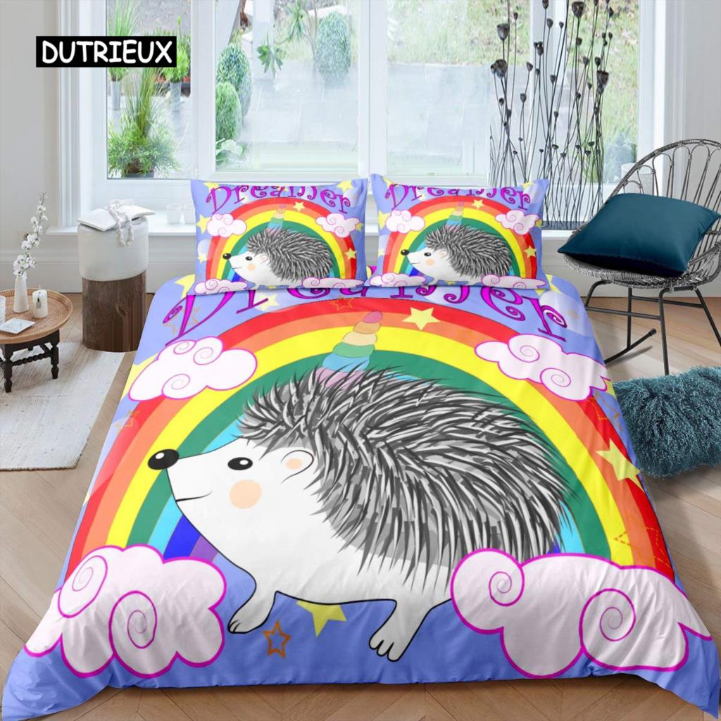 Одеяло с дельфином, пододеяльник размера King Size, милый пододеяльник с рисунком в виде единорога, комплект постельного белья с рисунком животных из мультфильмов, синий, океан, пляж, тема стеганого одеяла