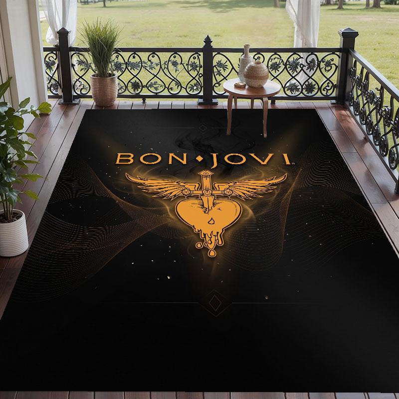 Soft Floor Carpet Bon Jovi Pattern Area Rug Decorative Mat For Home Room Decoration