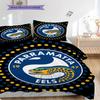 Parramatta Eels Pattern Bedding Quilt Set Quilt Cover Pillowcase Home Decoration Birthday Gift (1 * duvet cover + 2 * pillowcase, without core)