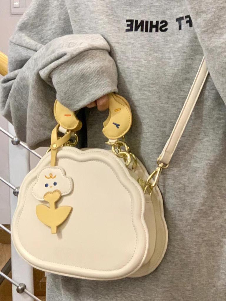 Нишевая милая кремовая сумка-облако через плечо 2025 - Простая и универсальная для женщин