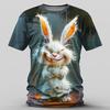 Graphic Rabbit Retro Vintage Casual Street Style Men's 3D Print T Shirt Tee Sports Short Sleeve Crew Neck Spring Summer Clothing