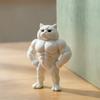 Статуэтка Мускулистый Кот, 3D-печатная стоячая фигурка мускулистого кота, Забавная причудливая фигурка котенка, Настольное украшение для гостиной, спальни, офисного стола, шкафа