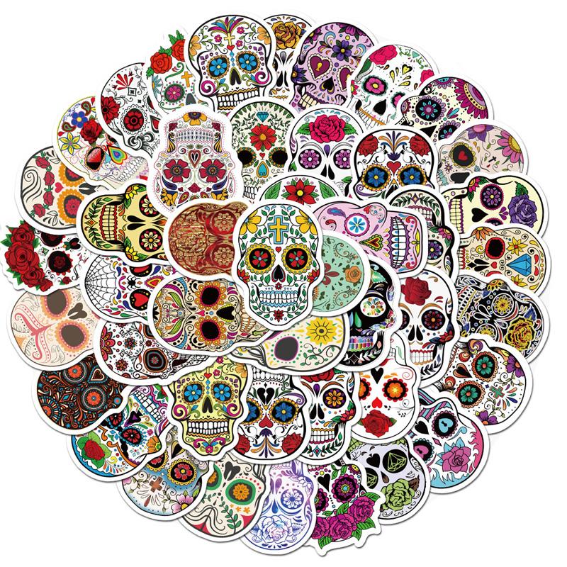 50Pcs The Phantom Terror Skull Graffiti Stickers Waterproof Pvc Laptop Suitcase Refrigerator Skateboard Decoration Stickers