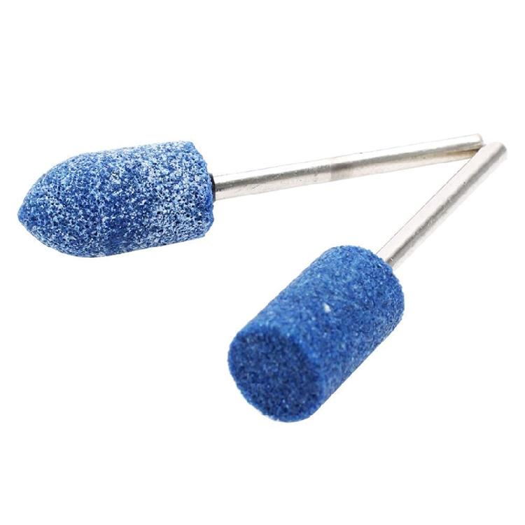 10 Pcs Professional Blue Abrasive Stone Polishing for Head Mounted 3mm Shank Too